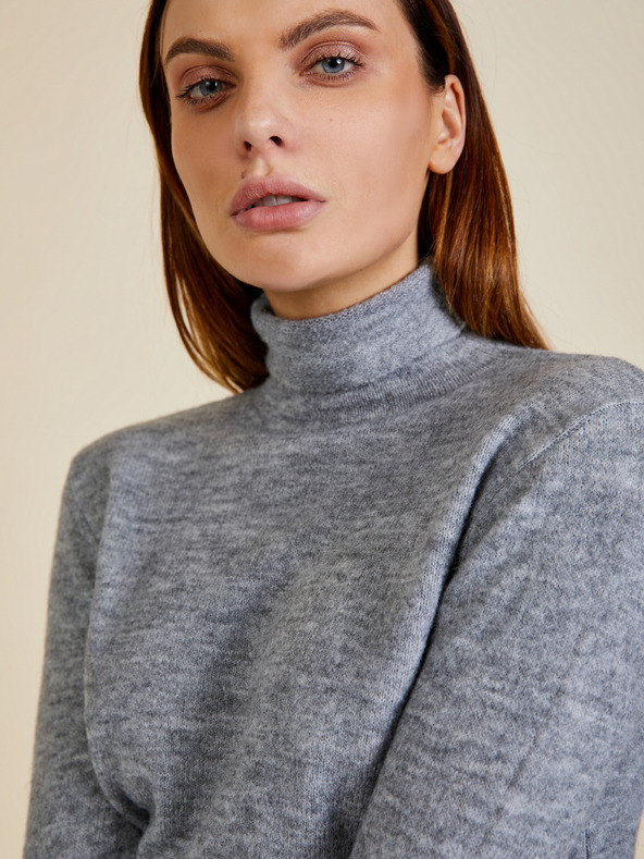 ZOOT.lab Grauer Damen-Rollkragenpullover gestreift ZOOT.lab