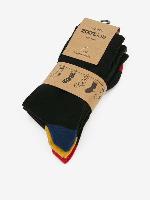 ZOOT.lab Drei Paar Herrensocken in schwarz ZOOT.lab