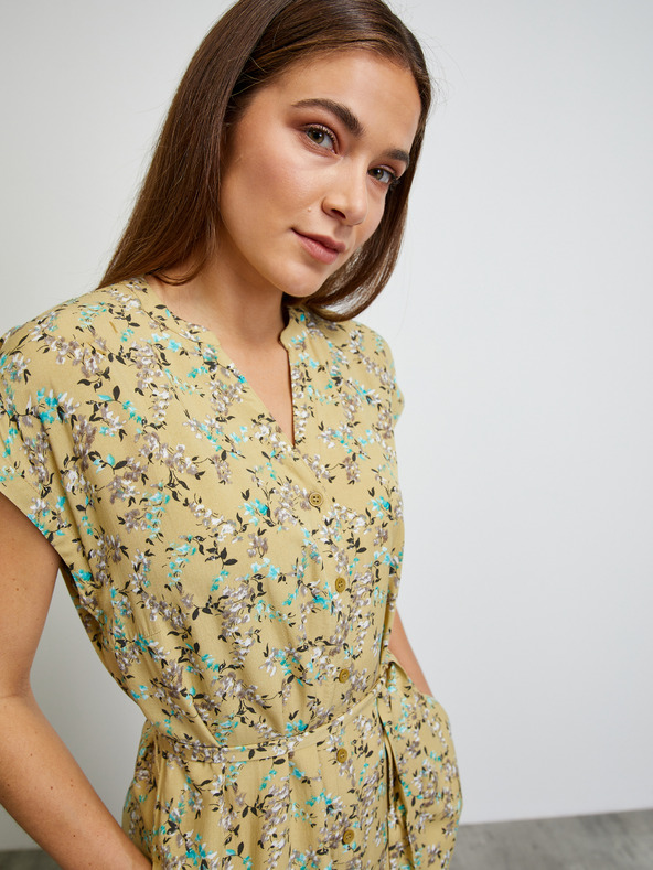 ZOOT.lab Gelbes Hemdblusenkleid mit Blumenmuster von ZOOT.lab Lake