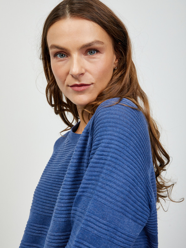 ZOOT.lab Blauer Damen-Rippenpulli ZOOT.lab Heddie