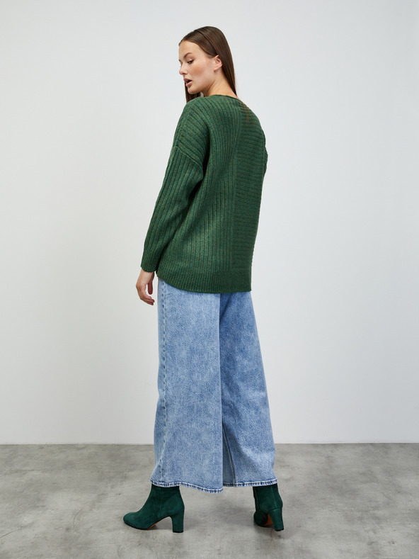 ZOOT.lab Grüner Damen-Rippstrickpullover ZOOT.lab Natacha