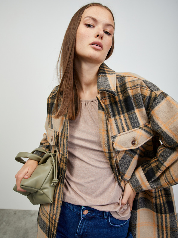 ZOOT.lab Beigefarbenes Basic-Langarmshirt für Damen ZOOT.lab Luna