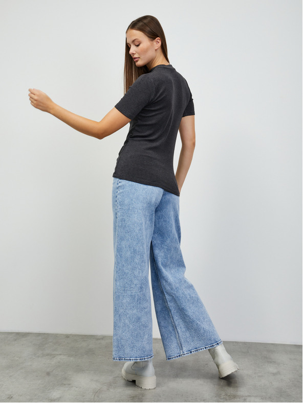 ZOOT.lab Dunkelgraues gestromtes Damen Basic T-Shirt ZOOT.lab Bobbi