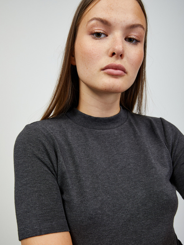 ZOOT.lab Dunkelgraues gestromtes Damen Basic T-Shirt ZOOT.lab Bobbi