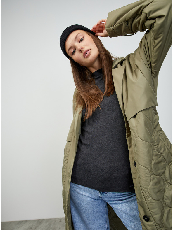 ZOOT.lab Dunkelgraues gestromtes Damen Basic T-Shirt ZOOT.lab Bobbi