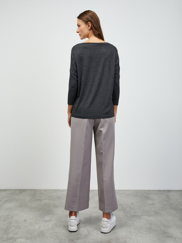 ZOOT.lab Dunkelgraues Damen Langarm Basic Shirt ZOOT.lab Leticia