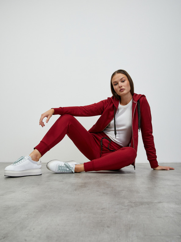 ZOOT.lab ZOOT.lab Laura weinroter Damen-Kapuzenpullover mit Reißverschluss