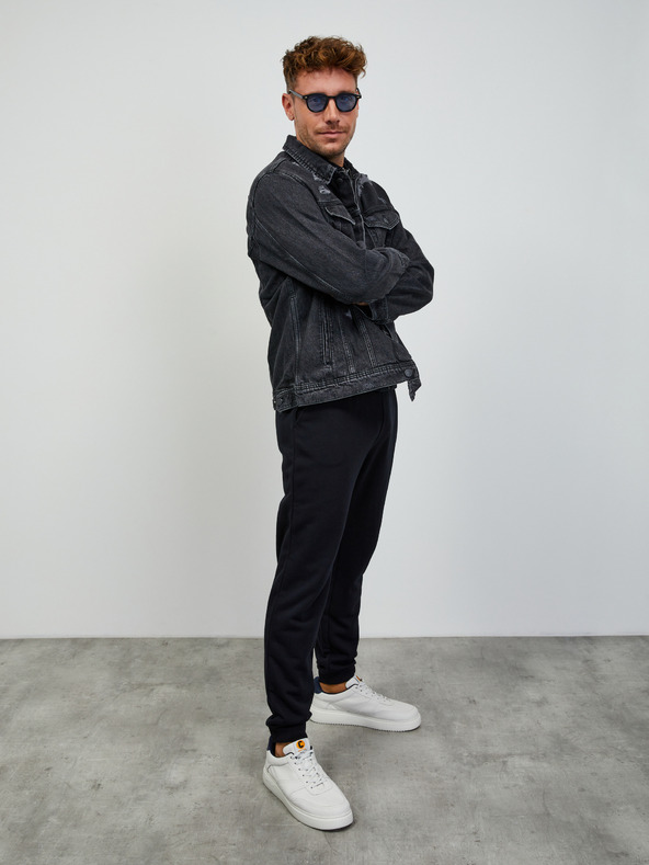 ZOOT.lab Schwarzer Herren-Basic-Kapuzenpullover mit Reißverschluss ZOOT.lab Keanu