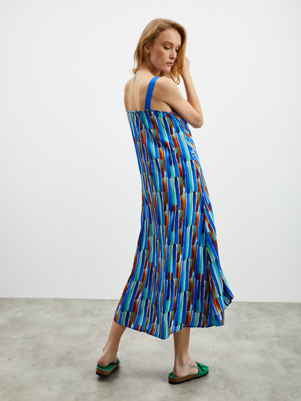 ZOOT.lab Blaues gemustertes Midikleid für Damen ZOOT.lab Mari