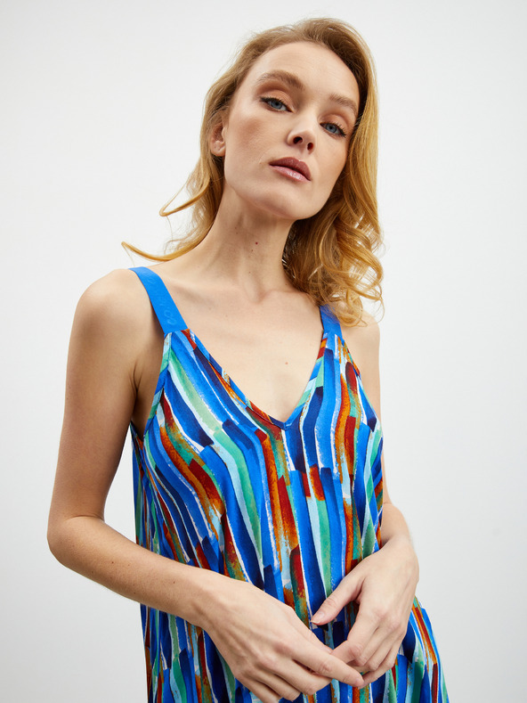 ZOOT.lab Blaues gemustertes Midikleid für Damen ZOOT.lab Mari