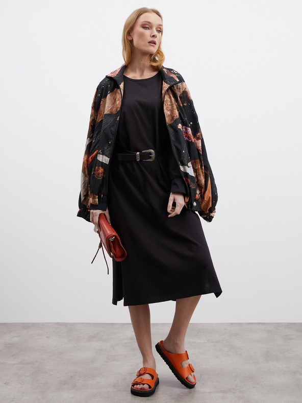 ZOOT.lab Schwarzes Damenkleid mit Schlitz ZOOT.lab Fjola