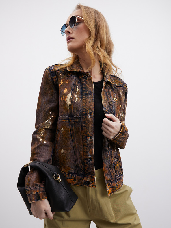 ZOOT.lab Khakifarbene Damen-Hose mit weitem Bein ZOOT.lab Tersita