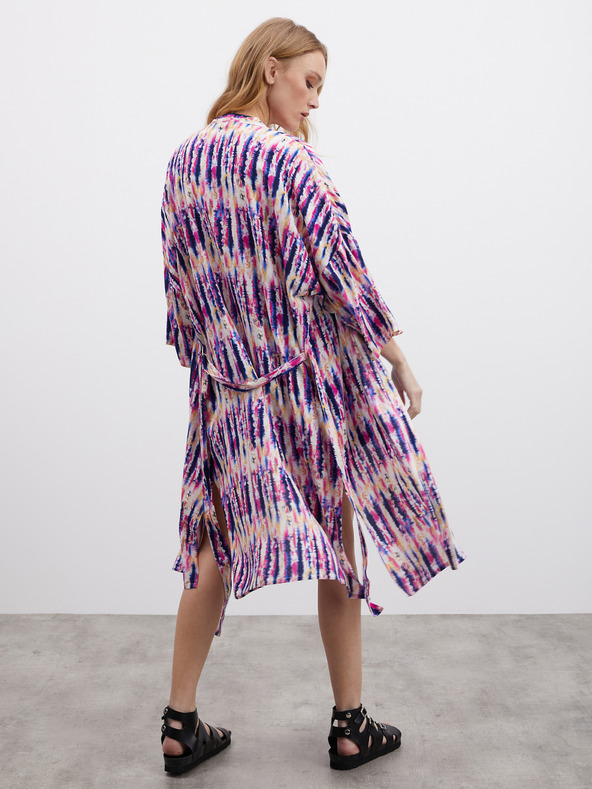 ZOOT.lab Rosa und lila gemustertes Wickelkleid für Damen ZOOT.lab Fifi