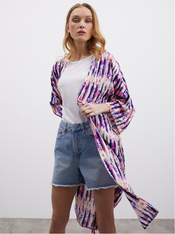 ZOOT.lab Rosa und lila gemustertes Wickelkleid für Damen ZOOT.lab Fifi