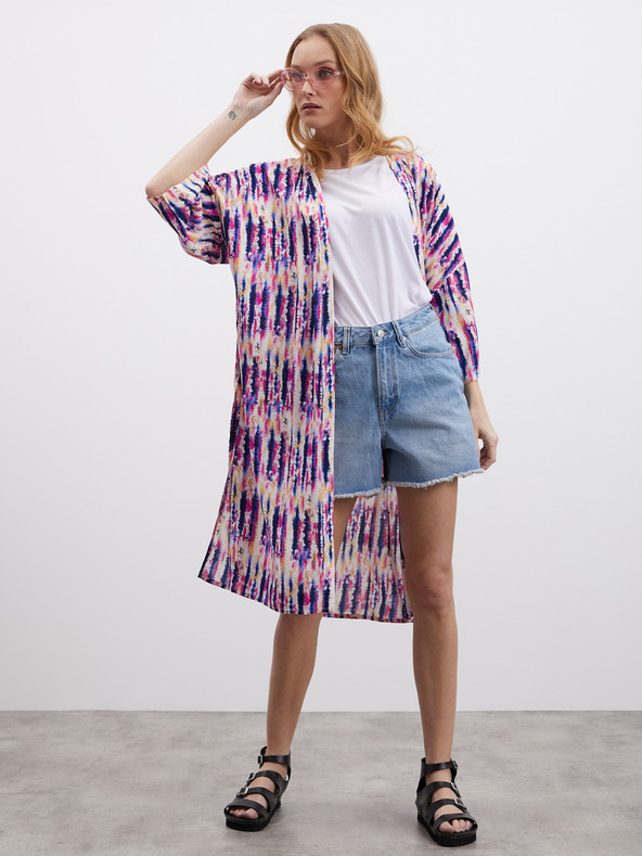 ZOOT.lab Rosa und lila gemustertes Wickelkleid für Damen ZOOT.lab Fifi