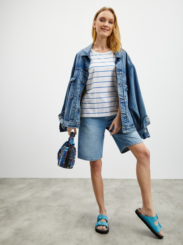 ZOOT.lab Weißes gestreiftes Damen-T-Shirt ZOOT.lab Floss