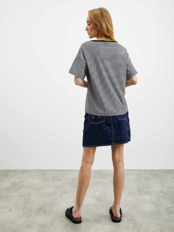 ZOOT.lab Schwarzes gestreiftes Damen-T-Shirt ZOOT.lab Floss