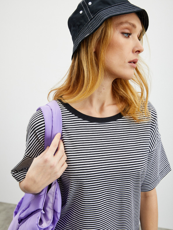 ZOOT.lab Schwarzes gestreiftes Damen-T-Shirt ZOOT.lab Floss