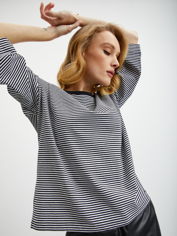 ZOOT.lab Schwarzes gestreiftes Damen-T-Shirt ZOOT.lab Dolly