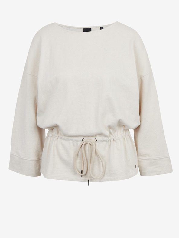 ZOOT.lab Cremefarbenes Oversized-Sweatshirt mit Kordelzug in der Taille ZOOT.lab