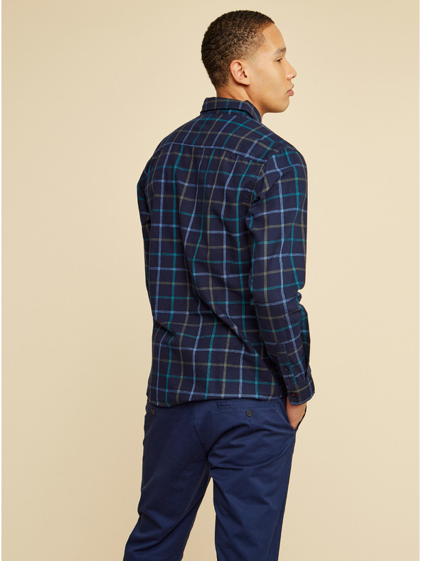 ZOOT.lab Dunkelblau kariertes Herrenhemd ZOOT.lab Aiden