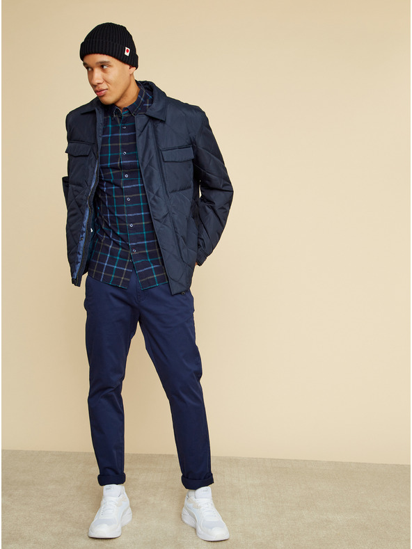 ZOOT.lab Dunkelblau kariertes Herrenhemd ZOOT.lab Aiden