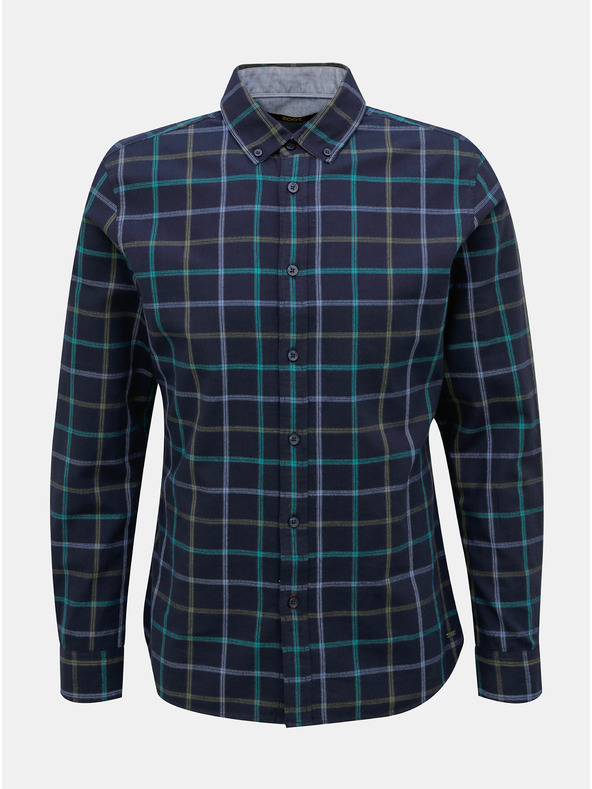 ZOOT.lab Dunkelblau kariertes Herrenhemd ZOOT.lab Aiden