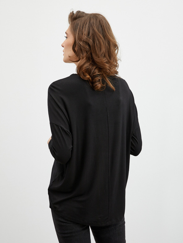 ZOOT.lab Schwarzes lockeres Damenshirt mit Druck ZOOT.lab Rozy