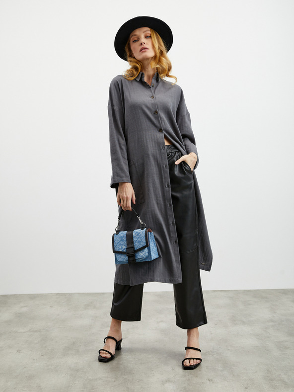 ZOOT.lab Dunkelgraues Hemdkleid mit Leinen ZOOT.lab Darsha