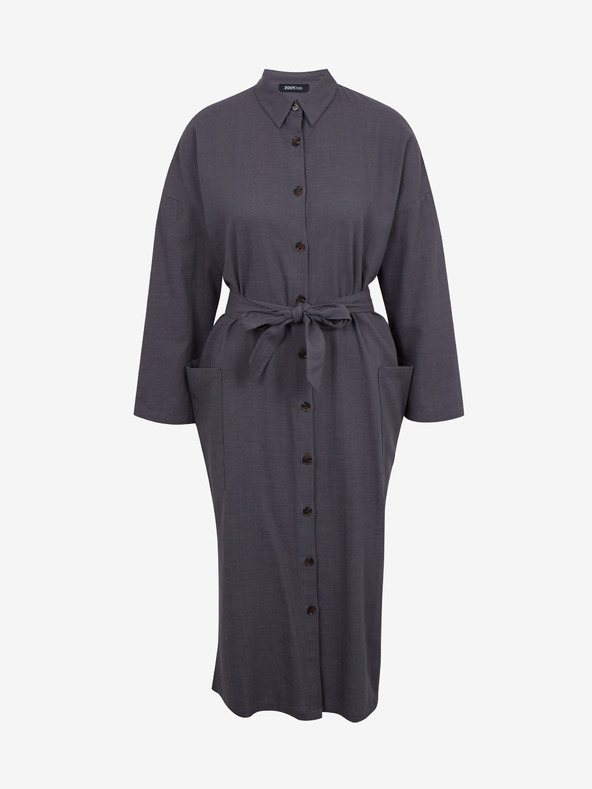 ZOOT.lab Dunkelgraues Hemdkleid mit Leinen ZOOT.lab Darsha