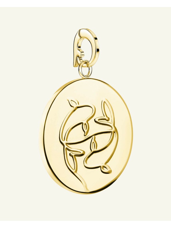 Rosefield Rosefield Anhänger in Goldfarbe Tierkreis Münze Fische