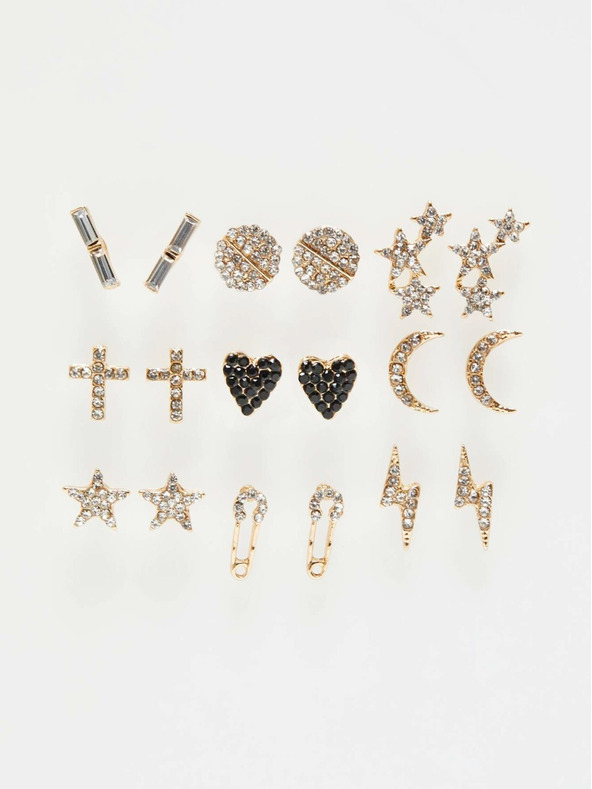 Moodo Satz Ohrringe in Goldfarbe Moodo