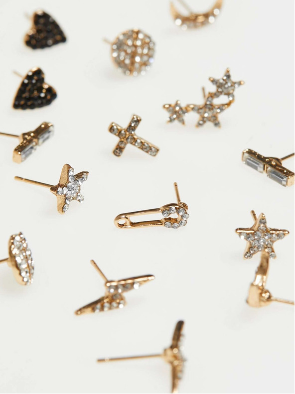 Moodo Satz Ohrringe in Goldfarbe Moodo