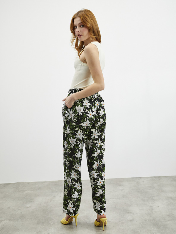 ZOOT.lab Grün-schwarze Damen-Blumenhose ZOOT.lab Ena