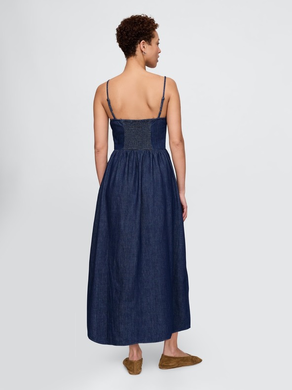 GAP Damen Jeans-Maxikleid mit Taschen GAP