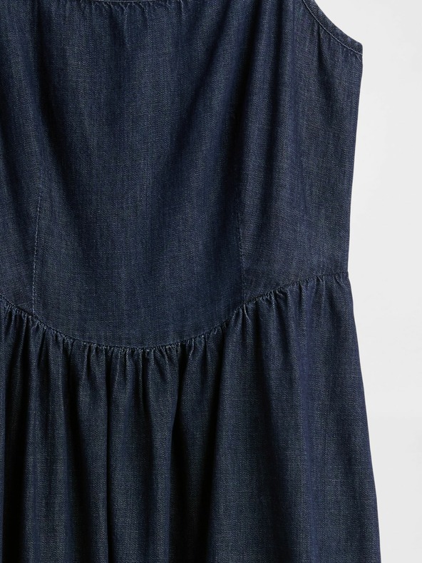 GAP Damen Jeans-Maxikleid mit Taschen GAP