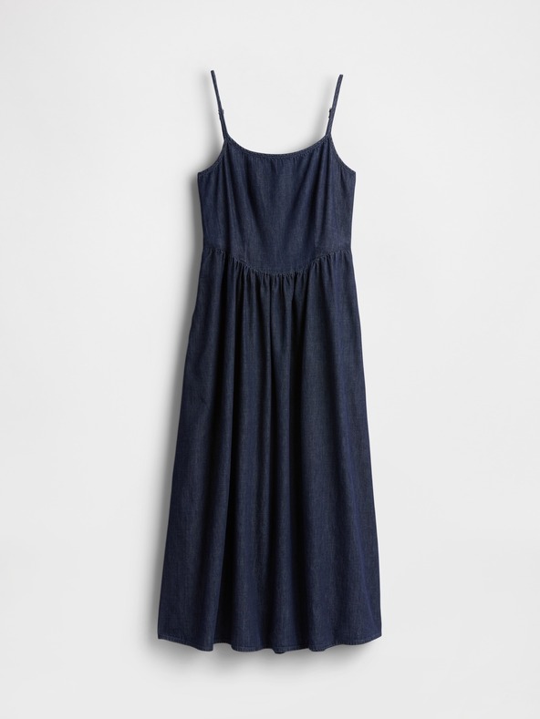 GAP Damen Jeans-Maxikleid mit Taschen GAP