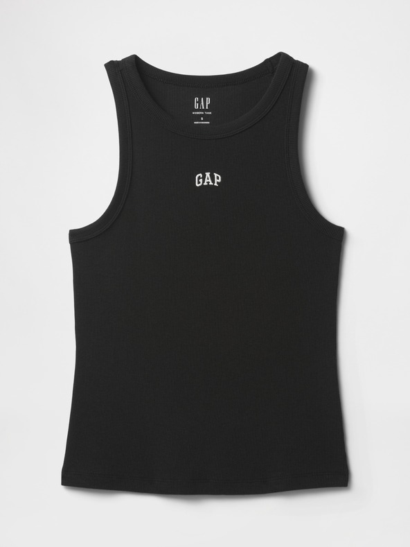 GAP Damen geripptes Top mit Logo Americana GAP