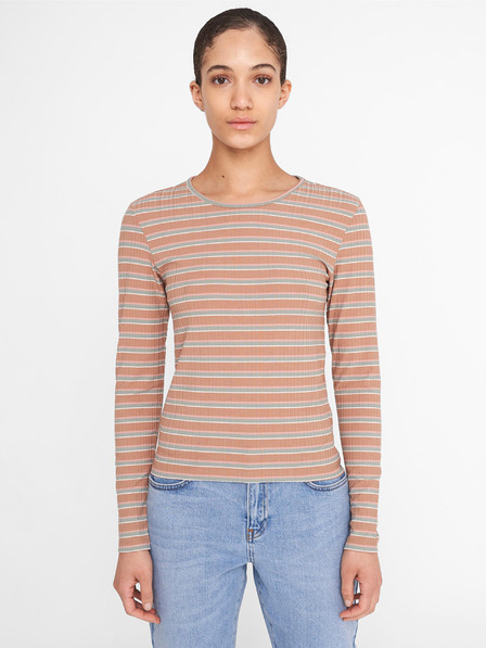 Noisy May Braun gestreiftes T-Shirt Noisy May Stevie