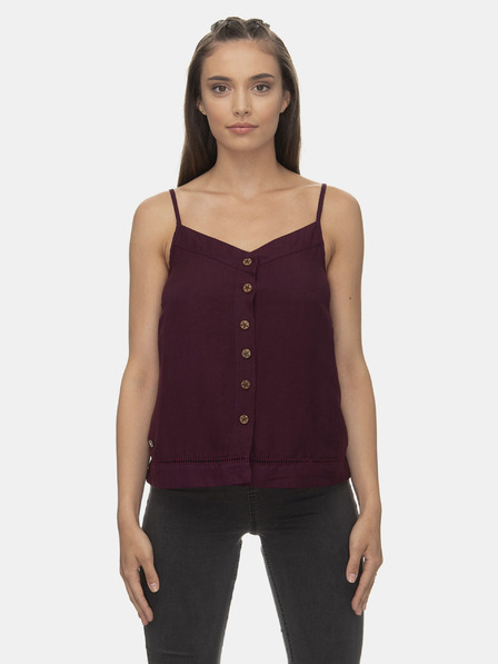 Ragwear Burgunderfarbenes Leinenoberteil Ragwear Antolia