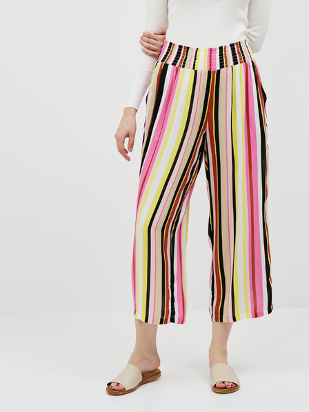 Noisy May Noisy May Flora gelb und rosa gestreifte Culottes