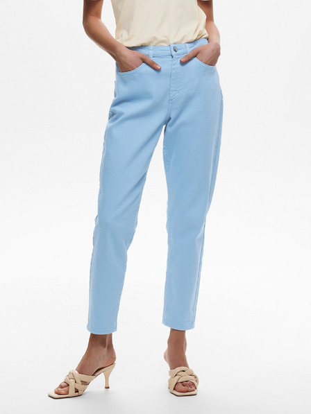ONLY Blaue Cropped Mom Jeans ONLY Veneda