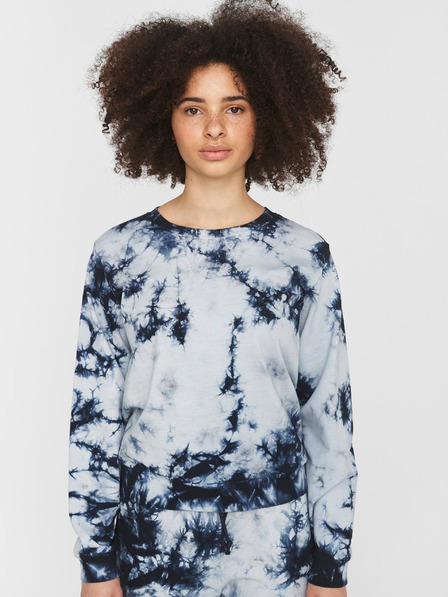 Noisy May Blau gemustertes Sweatshirt Noisy May Ilma