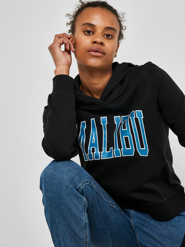 Noisy May Schwarzer Kapuzenpullover Noisy May Fame