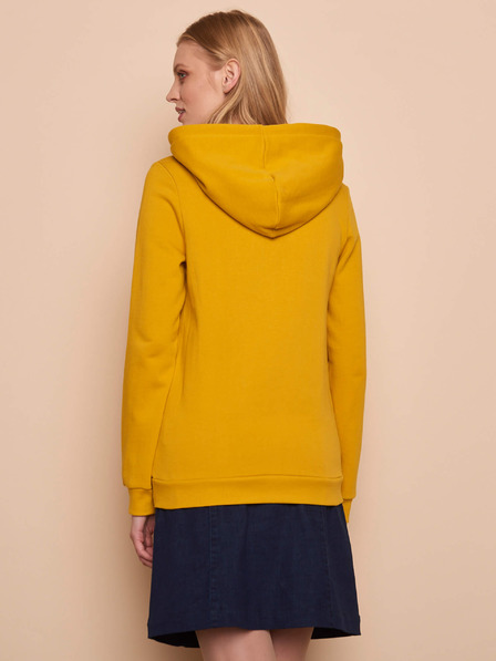 Tranquillo Gelber Damen-Kapuzenpullover Tranquillo
