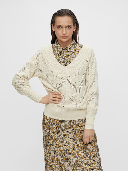 .OBJECT Cremefarbener Pullover .OBJECT Melanie