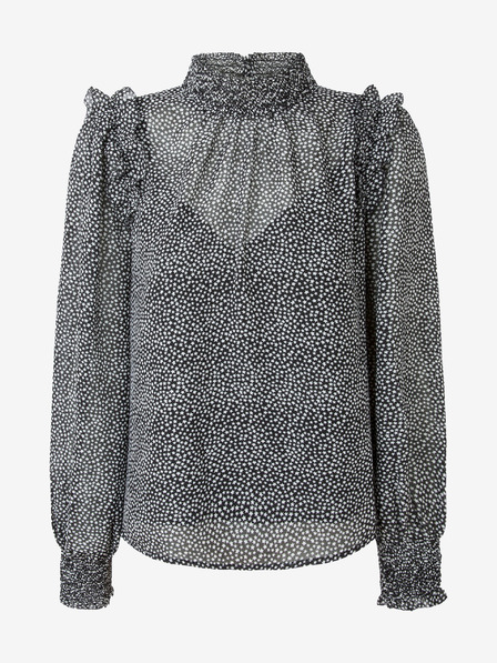 Pepe Jeans Weiß und schwarz gemusterte Damenbluse Pepe Jeans Anais