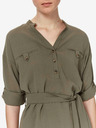 TOP SECRET Khakifarbene Damenbluse mit Taillenband TOP SECRET