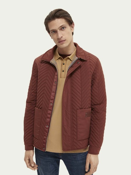 Scotch & Soda Braun-beige Herren-Wendejacke Scotch & Soda