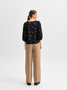 Selected Femme Schwarze, lockere Damenbluse mit Ballonärmeln von Selected Femme Margunn